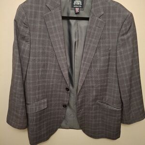 The Savile Row Company 40S Gray Plaid Sports Coat